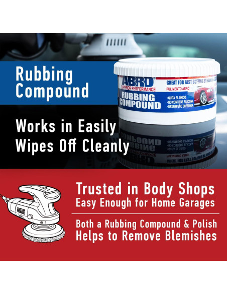 ABRO Compuesto Abrasivo Automotriz 283.5 g - Pulido y Brillo