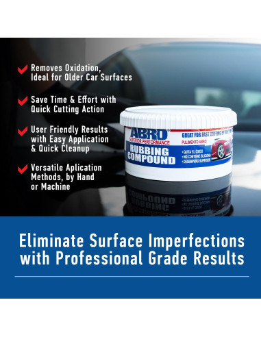 ABRO Compuesto Abrasivo Automotriz 283.5 g - Pulido y Brillo