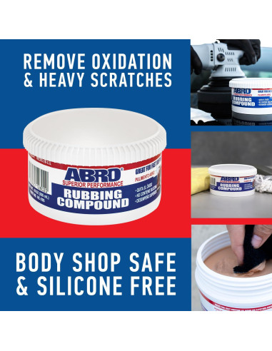 ABRO Compuesto Abrasivo Automotriz 283.5 g - Pulido y Brillo