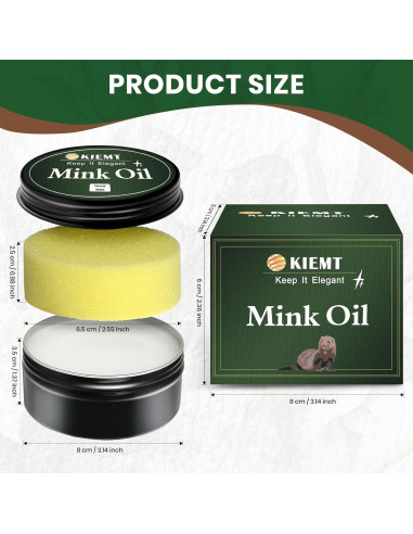 Aceite de Visón KIEMT para Cuidado de Cuero 7.49cm