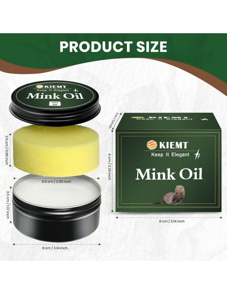 Aceite de Visón KIEMT para Cuidado de Cuero 7.49cm