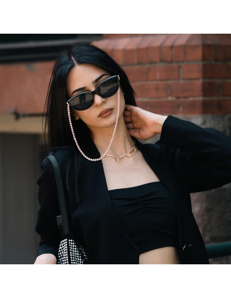 Cadena de Gafas de Perlas ABS 75 cm Soporte para Gafas Cadena de Gafas de Perlas ABS 75 cm Soporte para Gafas