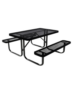 Mesa de Picnic Rectangular 1.22m Niños MueblesDeExterior Negro