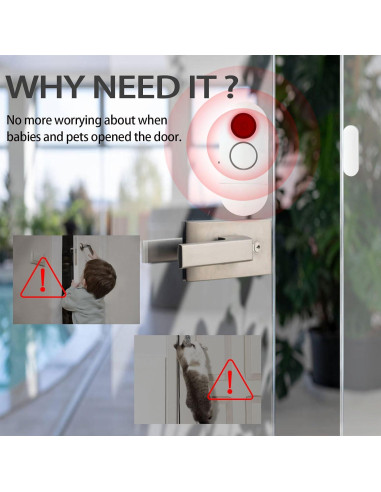 Alarmas de Puerta y Ventana Zabree 120DB - Paquete de 4