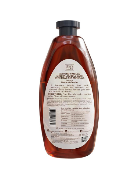 Baño de Burbujas Colección del Mar Muerto 2L Almendra Vainilla