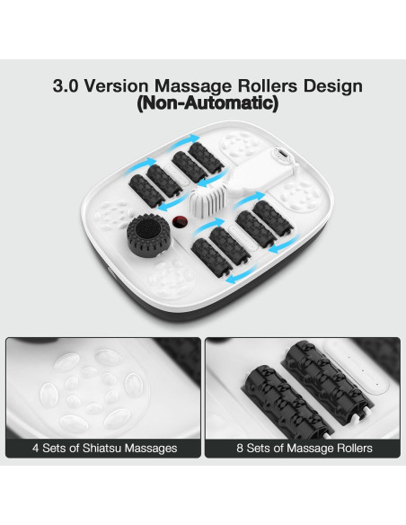 Spa de pies HOSPAN plegable con calor y masaje shiatsu