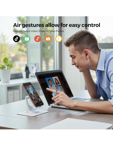 Anillo Inteligente Domhong SR08 con Pantalla LED y Monitoreo de Salud