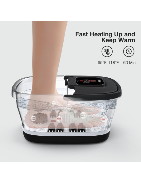 Spa de pies HOSPAN plegable con calor y masaje shiatsu