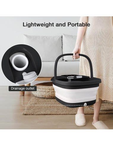Spa de pies HOSPAN plegable con calor y masaje shiatsu