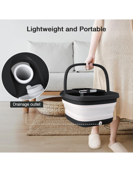 Spa de pies HOSPAN plegable con calor y masaje shiatsu