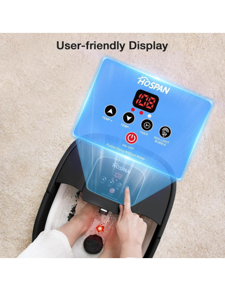 Spa de pies HOSPAN plegable con calor y masaje shiatsu