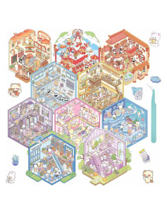 10 Juegos de Pegatinas 3D FUVLIFE para Terapia DIY