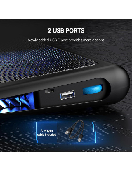 Base de Enfriamiento TECKNET para Laptop 12-16" Ajustable