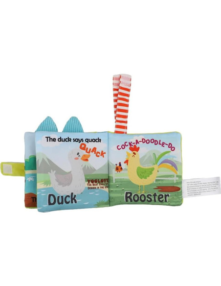 Libros de Tela Crujiente para Bebés bebe mondo - 2-Pack Granja