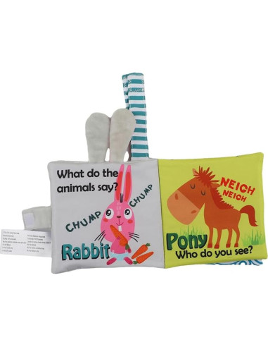 Libros de Tela Crujiente para Bebés bebe mondo - 2-Pack Granja