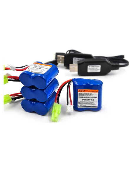 Batería Li-ion 7.4V 600mAh Mini Tamiya 4-Pack elxjar
