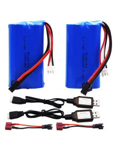 Batería de Litio Recargable 7.4V 1500mAh SM-2P BOFUNENG - 2 Pack
