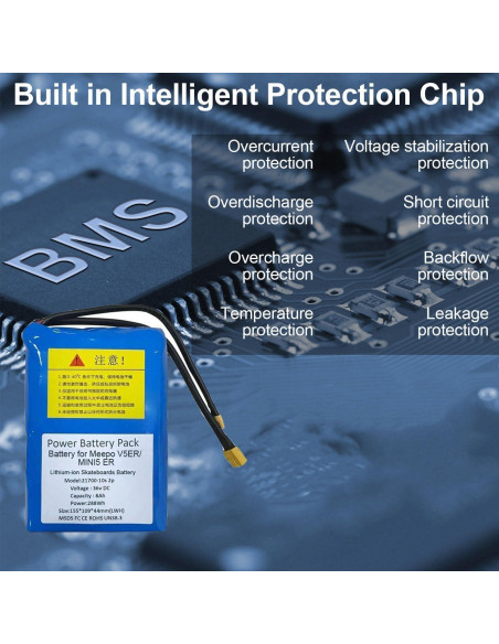 Batería de Reemplazo 36V 8000mAh Li-ion para Patinetes Meepo