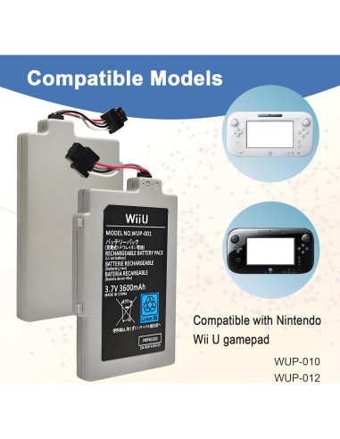 Batería de Reemplazo ROYEUEU para Wii U Gamepad 3600mAh