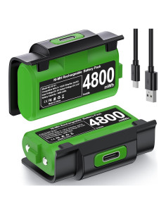 Kit de Batería Recargable Xbox CYOYPPY 2x4800mAh con Cargador USB-C
