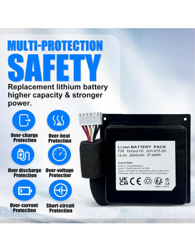 Batería de Reemplazo BooNer para JBL PartyBox 100 14.4V 2600mAh