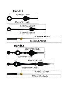 Mecanismo de Reloj de Pared Silencioso AIRUIFU HCM-2 16mm 2