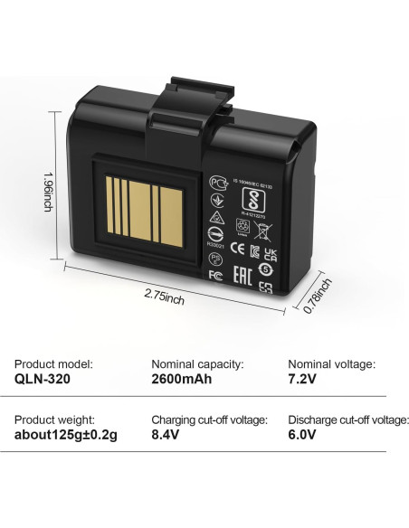 Batería de Reemplazo EGOWAY 2600mAh para Impresoras Zebra