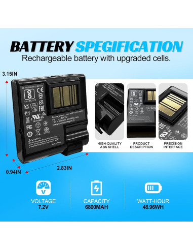 Batería de Reemplazo Zebra QLn420 ZQ630 5200mAh 48.96Wh