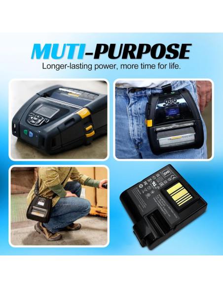 Batería de Reemplazo Zebra QLn420 ZQ630 5200mAh 48.96Wh