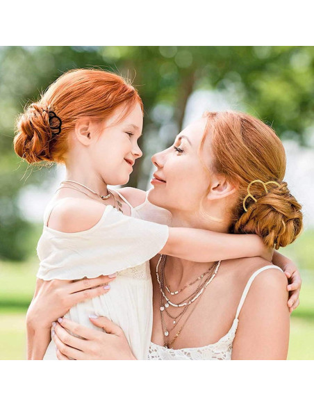 6 Peines Laterales de Metal La Jolie Jasmin - 2 Tamaños