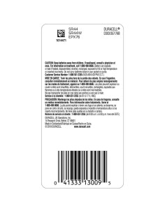 Batería de botón óxido de plata Duracell 303/357/76 - 1.5V 2