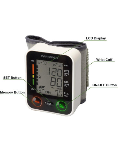 Monitor de Presión Arterial Automático Paramed PG-800A12 con Estuche