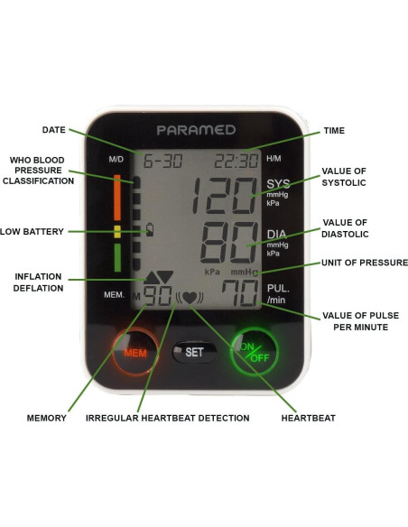 Monitor de Presión Arterial Automático Paramed PG-800A12 con Estuche