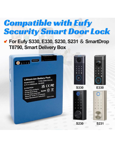 Batería de Reemplazo Eufy Security S330 S230 10500mAh 3.7V