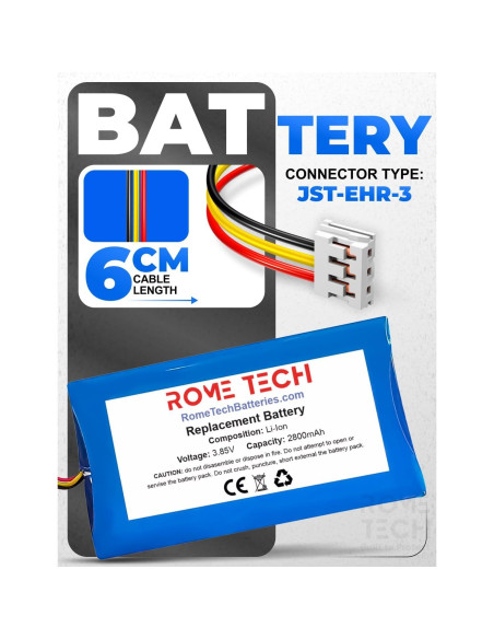 Batería de Reemplazo Rome Tech para Monitor Bebé DXR-8 Pro 2800mAh