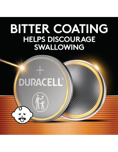Batería de Litio Duracell CR2032 6 Unidades 3V Seguridad Infantil