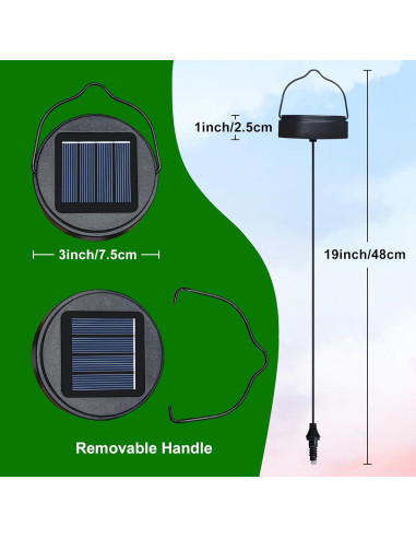 2Pack Baterías Recargables AA 600mAh para Luces Solares