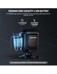 Batería de Litio Neewer 7.2V 3000mAh para Flash Speedlite 2
