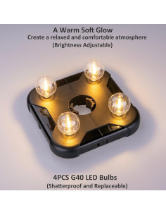 Luces LED para Paraguas Huizhou G40 a Pilas, 3 Brillos 2