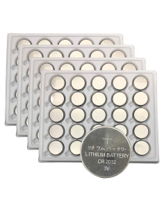 100 Baterías CR2032 de Litio 3V Guanpei - 20mm x 3.2mm