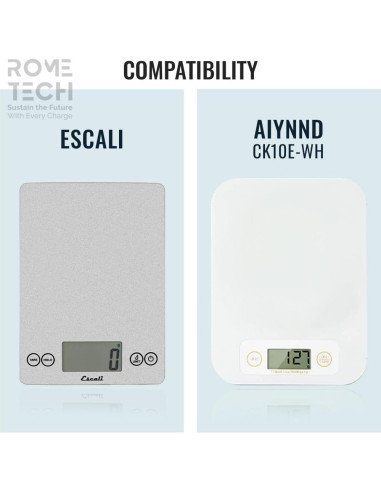 Baterías CR2032 Rome Tech para Balanza de Cocina Inteligente - 2 Pcs