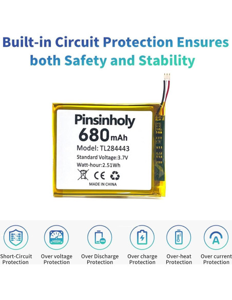 Batería TL284443 Pinsinholy para Termostato Nest 2da 3ra Gen