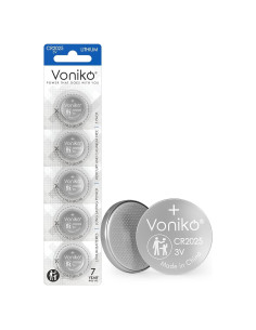 Baterías de Litio Voniko CR2025 3V Paquete de 5 - Seguridad Infantil