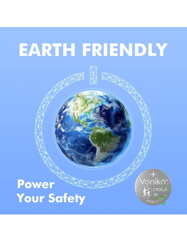 Baterías de Litio Voniko CR2025 3V Paquete de 5 - Seguridad Infantil