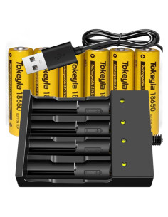 Juego de Cargador Recargable 18650 Bestsalelink - 6 Piezas