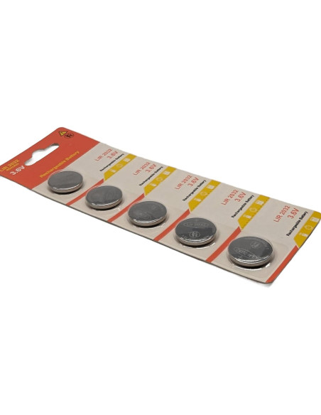 5 Baterías Recargables LIR2032 Milestock 3.6V 40mAh