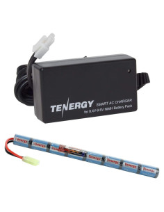 Batería Tenergy 9.6V 1600mAh NiMH Stick + Cargador Mini Tamiya