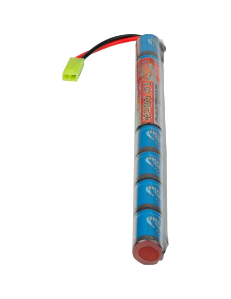 Batería Tenergy 9.6V 1600mAh NiMH Stick + Cargador Mini Tamiya
