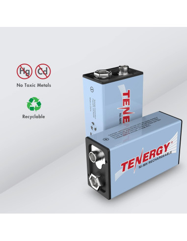 Cargador Tenergy TN136 Smart 4 Bahías + 4 Baterías 9V