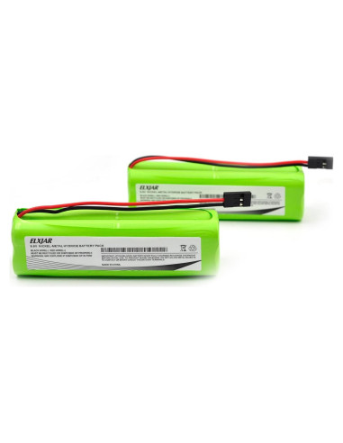 Batería NiMH 9.6V 2000mAh elxjar para RC Futaba y Hitec - 2 Pack